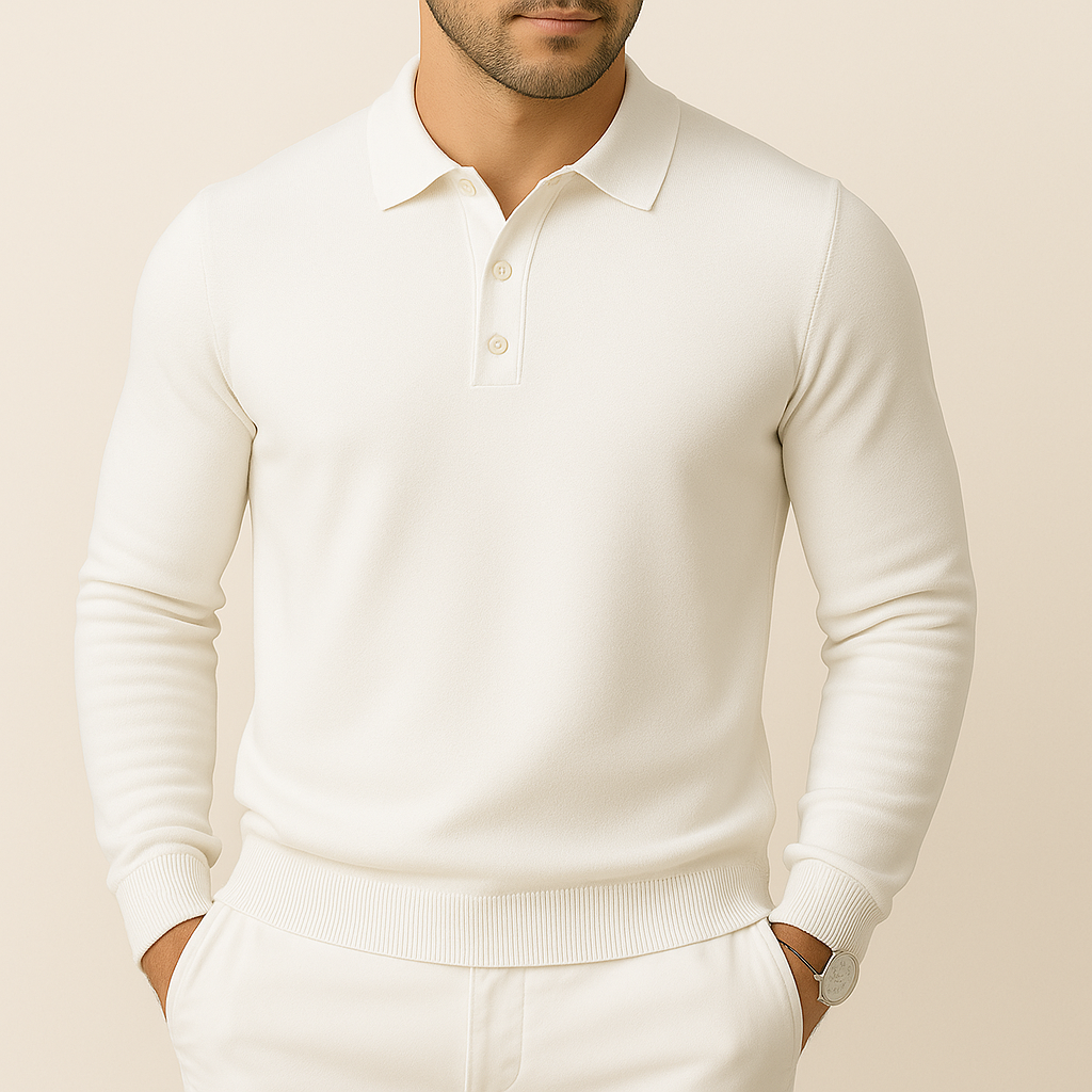 Soft Knit Long Sleeve Polo