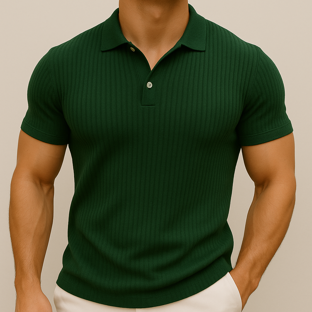 Signature Ribbed Knit Polo