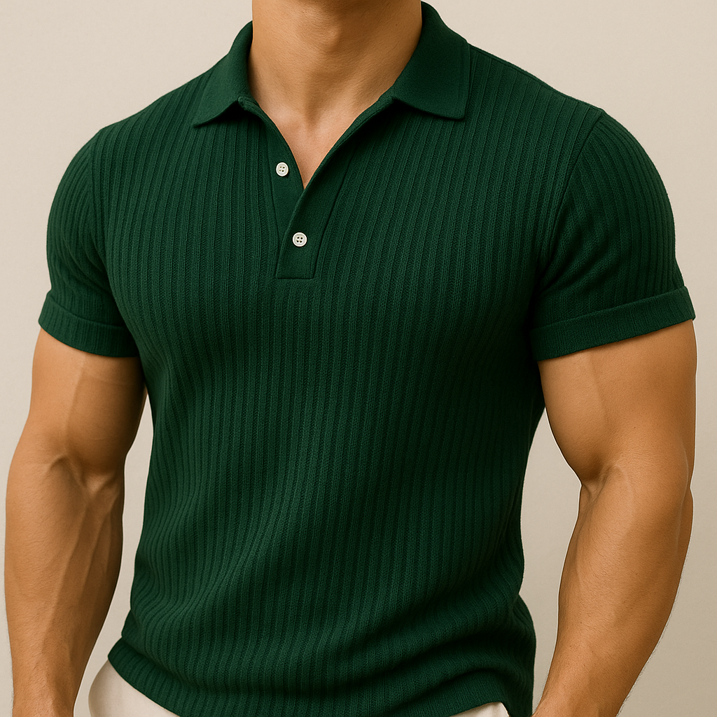 Signature Ribbed Knit Polo