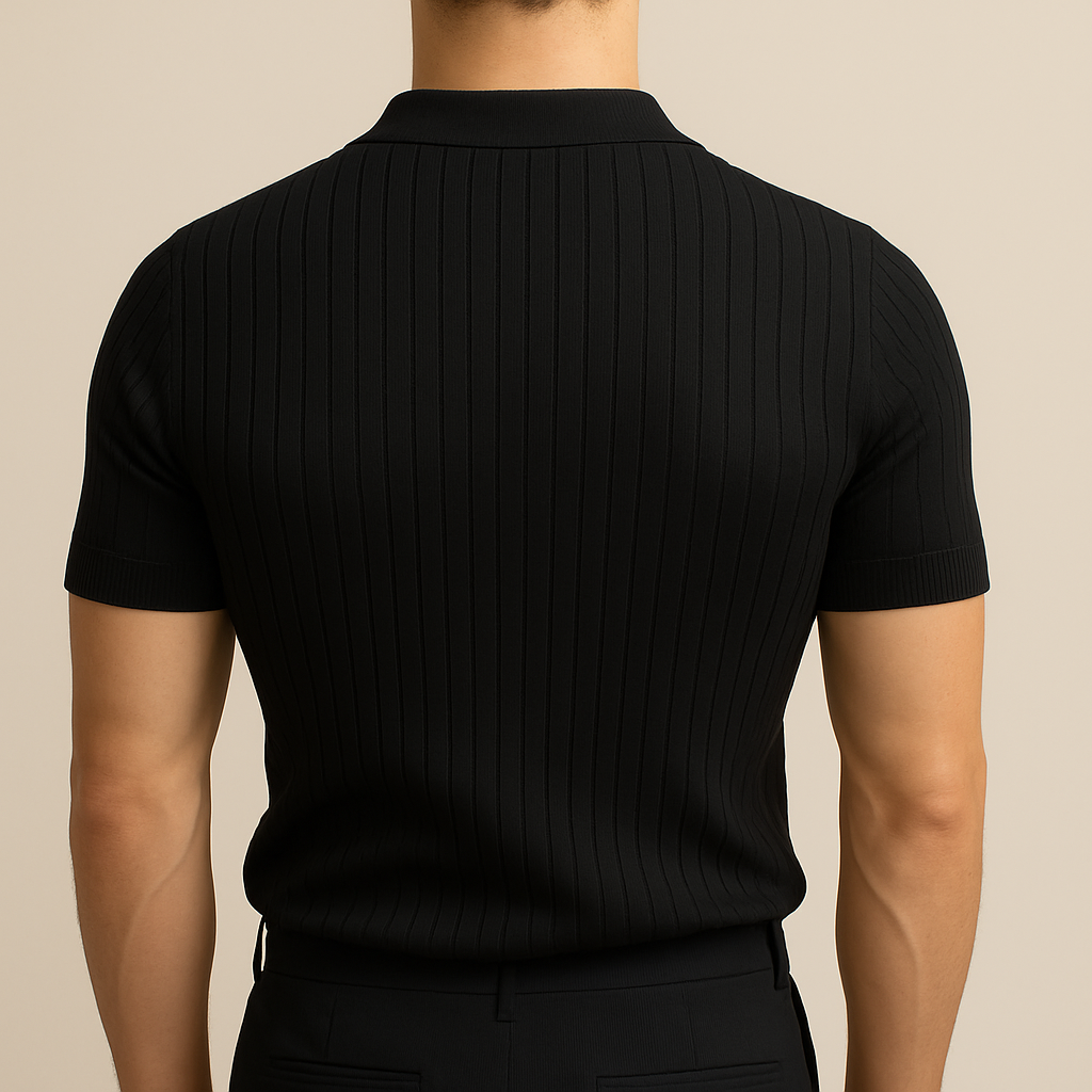 Essential Ribbed Knit Polo