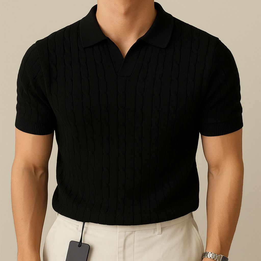 Riviera Cable Knit Polo