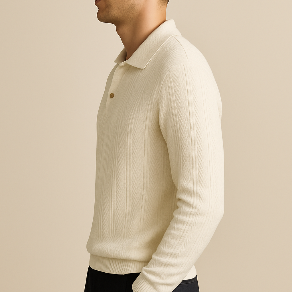 Structured Waffle Knit Polo