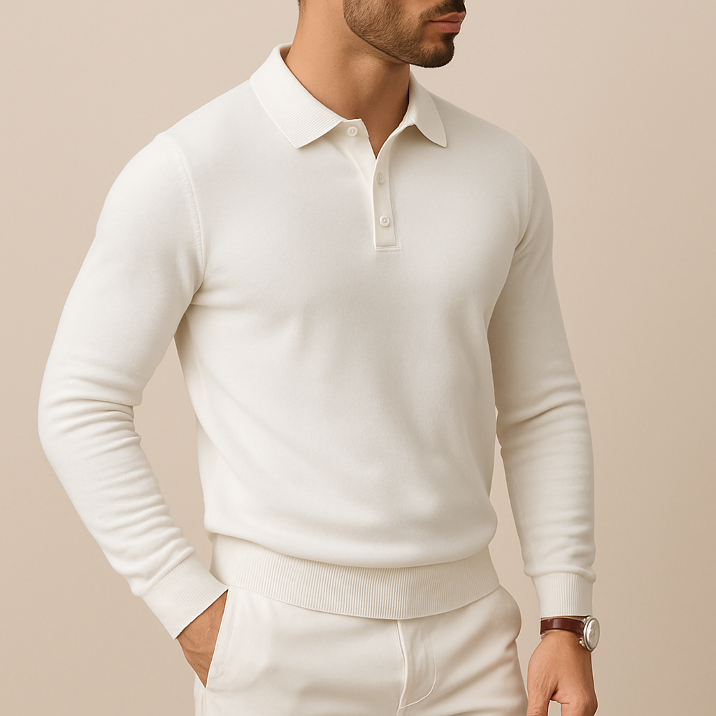 Soft Knit Long Sleeve Polo