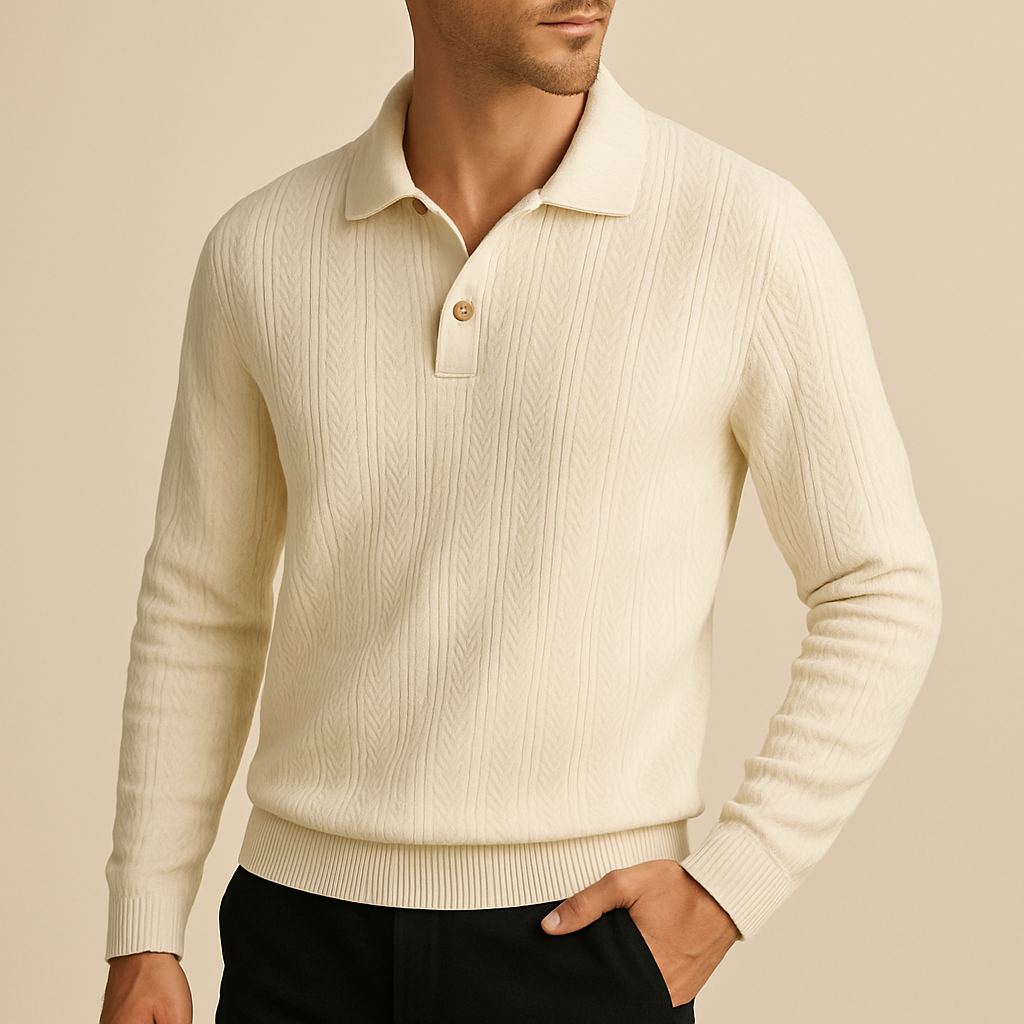 Structured Waffle Knit Polo
