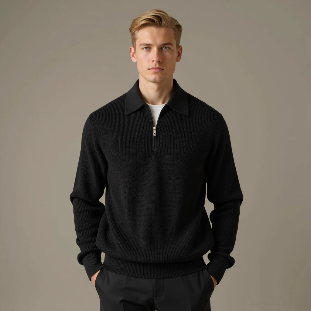 Aspen Cotton Zip-Neck Knit
