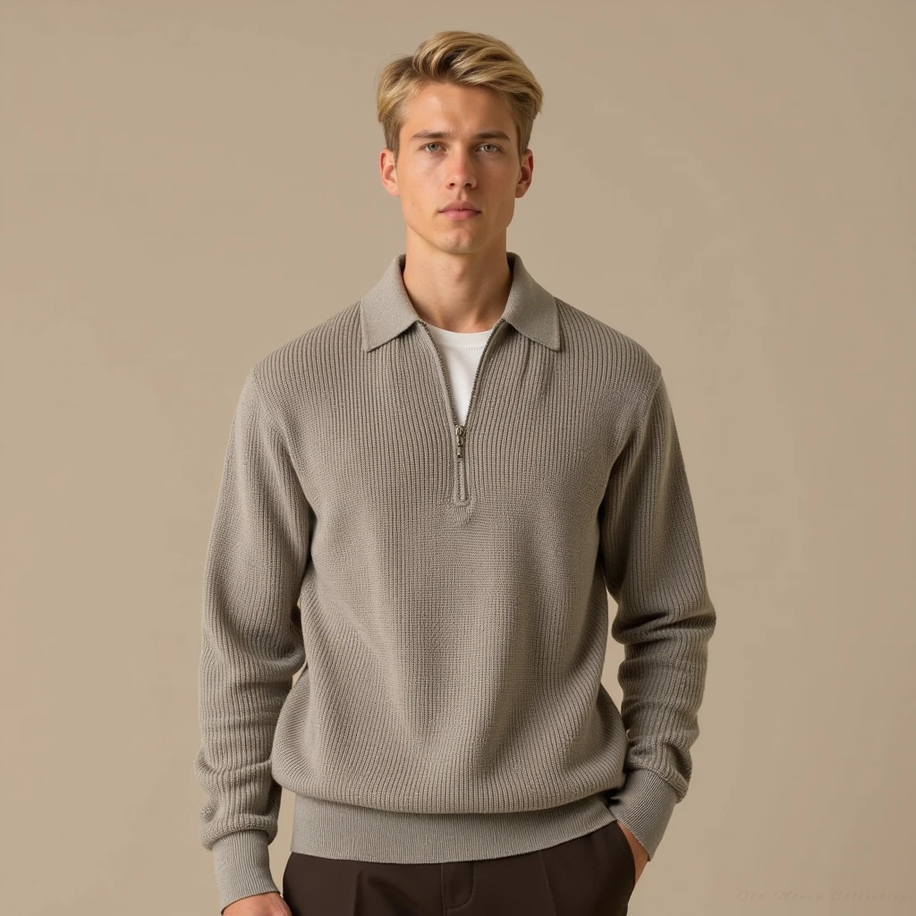 Aspen Cotton Zip-Neck Knit