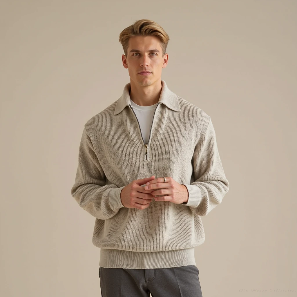 Aspen Cotton Zip-Neck Knit