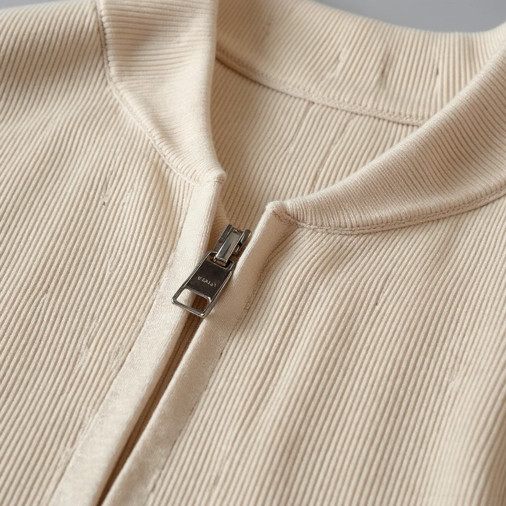 Textured Cotton Bomber Knit