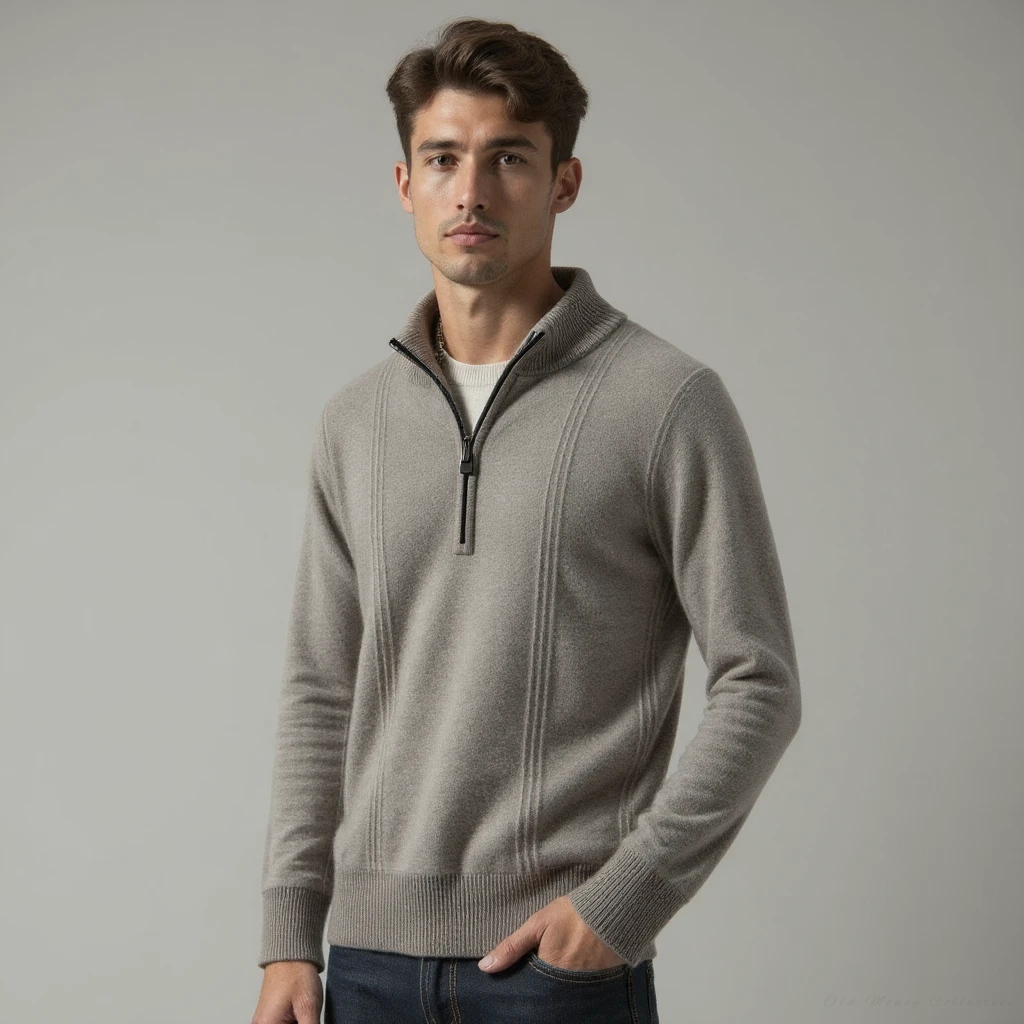 Sorrento Ribbed Cashmere Quarter-Zip